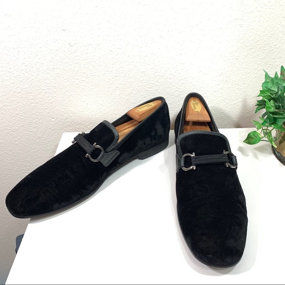 Salvatore Ferragamo Other - Salvatore Ferragamo Seral Bit Black Velvet Loafers
